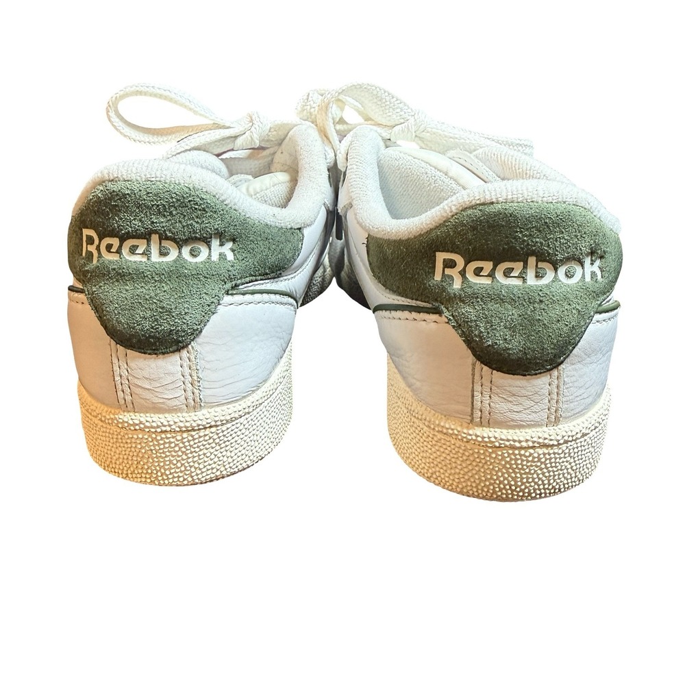Reebok Club C 85 Sneakers Shoes Chalk Glen Green Suede‎ White Leather Mens 6 - Picture 2 of 10